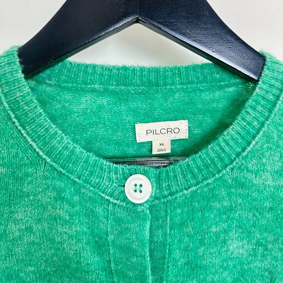 By Anthropologie Crew-Neck Cardigan Sweater in Green Size X-Small - Picture 5 of 10